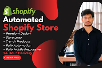 build automated shopify dropshipping store