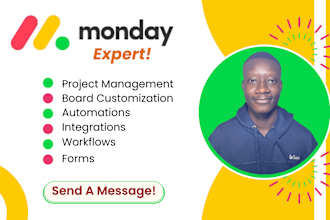 setup monday boards and automations for project management