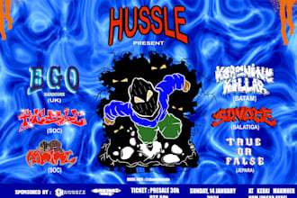 create trendy music flyers for parties and gigs