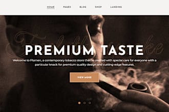 design squarespace cigar, marijuana,  tobacco,cannabis, vape cbd shopify website