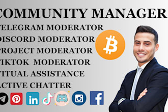 be discord or tg community moderator manager crypto and gaming project in 1hr