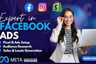 be your facebook ads manager and run meta ads campaigns