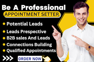 be your linkedin appointment setter and b2b sales   manager