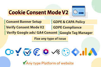 setup gdpr cookie consent banner to verify google consent mode v2 via gtm