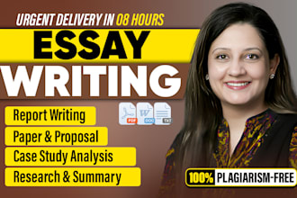 do essay writing, case study, report, research and summary writing