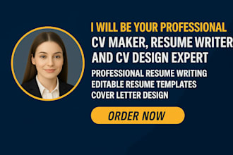 be your professional CV maker, resume writer, and CV design expert