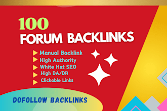 100 forum posting backlinks high quality manually