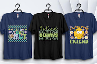 design retro wavy, groovy, hippie, 70s typography and vintage t shirt