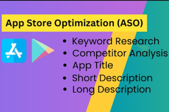 boost your app or game with aso for google play store or app store