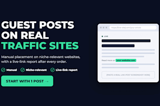 publish your guest post on a niche relevant high traffic site