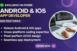 develop flutter mobile responsive app for IOS and android