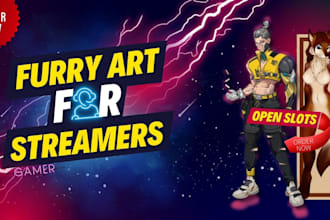 draw your furry art character with full shading details