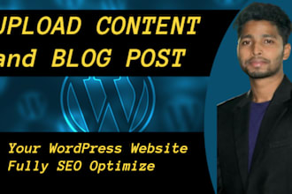 upload content and blog posts on your wordpress website