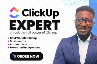 setup clickup custom systems, workflows and automate tasks in clickup