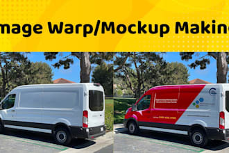 do ecommerce product photo editing, warp and mockup image