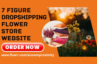 design flower shopify store home decor store flower dropshipping flower website