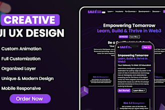 design UI UX design for using figma, website UI UX design