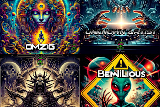 make an otherworldy album cover