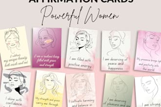 design affirmation cards and etsy product for your business