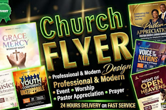 christian church flyer and social media design