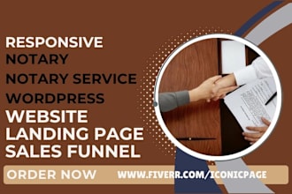design notary website notary landing page for notary service wordpress website