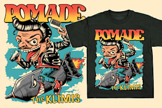 do amazing character, vintage, retro, etc t shirt design