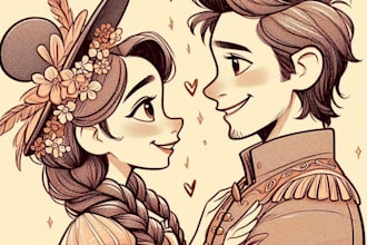 draw your portrait into a disney style cartoon