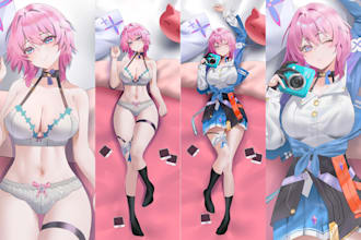 draw dakimakura or body pillow illustration for your oc, fanart, vtuber