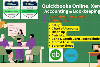clean up, categorize, and reconcile accounts in quickbooks online or xero