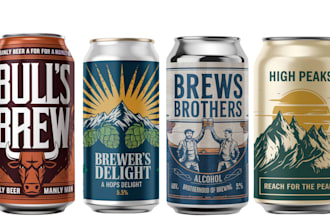 design label for juice,drinks,soda ,beer,sports drink,energy drink,beverages,can