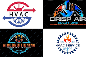 design plumbing heating hvac oil gas air conditioning logo
