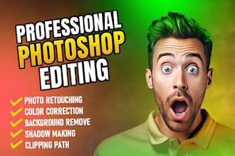 do photoshop editing, retouching and product image editing
