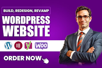 build, rebuild, redesign wordpress website or wordpress elementor website design