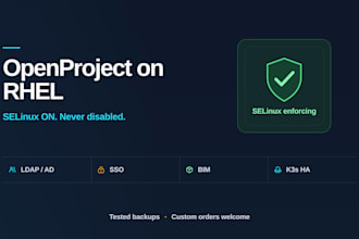 install and secure openproject on rhel with selinux, ldap, sso and bim