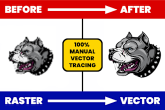 do vector tracing, vectorize, redraw raster logo, convert to vector