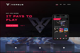 design and develop esport website, tournament website and gaming website