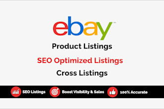 do ebay listing, ebay SEO listing, ebay product listing