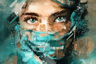 draw abstract painting art or color abstract art