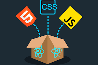 design, debug and maintain web pages using react, html, css