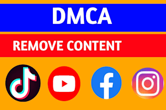 send dmca notice to remove content from youtube, reddit, instagram