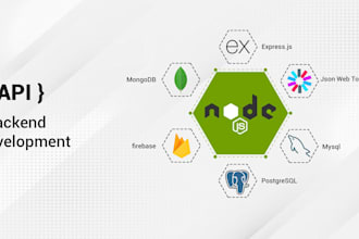 be your backend developer for developing apis using node js