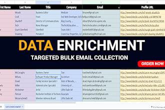 do linkedin data enrichment data entry and email finding