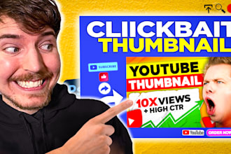 design viral clickbait youtube thumbnail