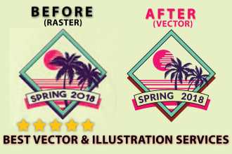 illustrate your logo image ideas to vector fast