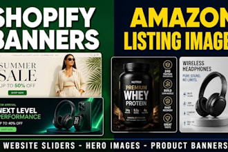 design professional shopify banner, website banner, web slider and hero image