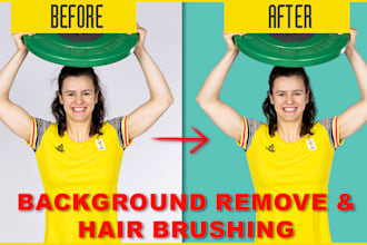 do premium hair masking for ecommerce and graphic design projects