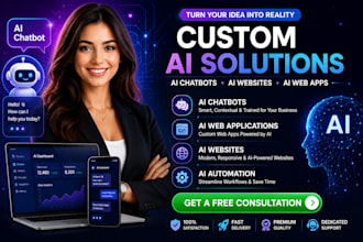 build ai chatbot, ai web application, ai website and custom ai solutions