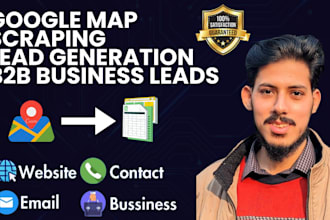 do targeted google map scraping for lead generation, b2b business leads