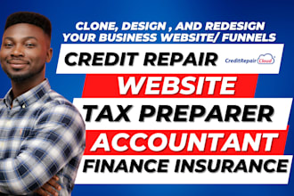 tax website credit repair finance insurance accounting income tax website