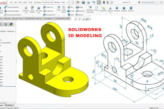 do 3d modeling and mechanical part design in solidworks